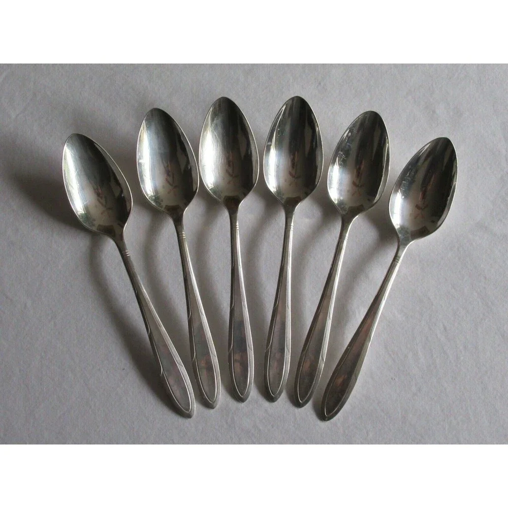 Oneida Nobility Plate REVERIE Silverplate Flatware 1937 Lot 6x Tea Spoon 6.1